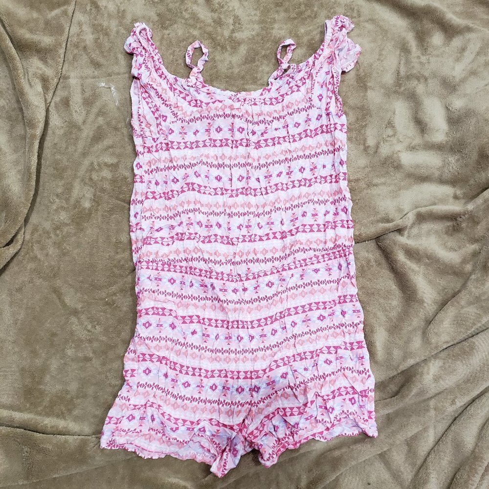 Place size XL 14 Girl's  Multicolor Sleeveless Short Romper